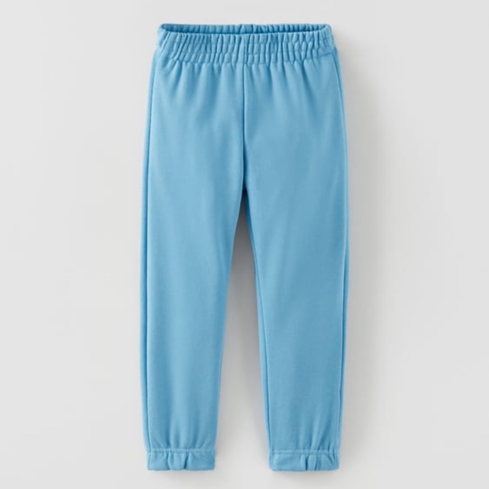 Zara Kids  Boy Girl  11 12 Years 152 cm  Plain Jogger Sweat Pants Sky Blue